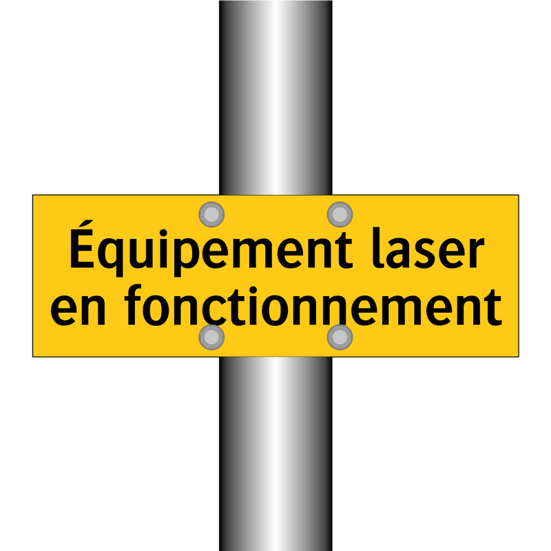 Équipement laser en fonctionnement