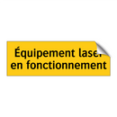 Équipement laser en fonctionnement