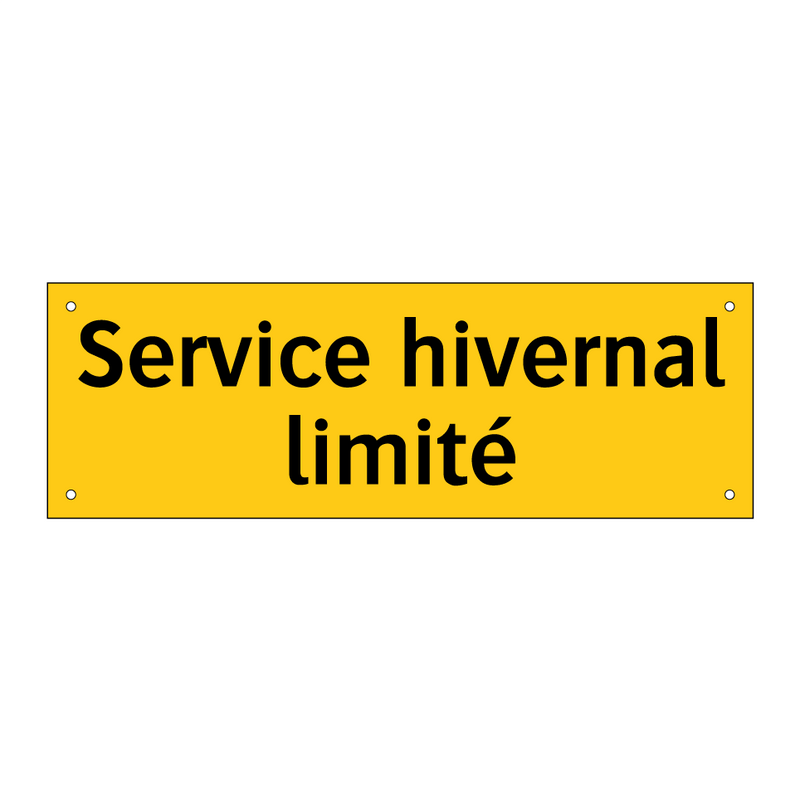 Service hivernal limité