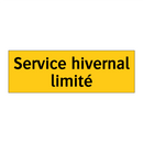 Service hivernal limité