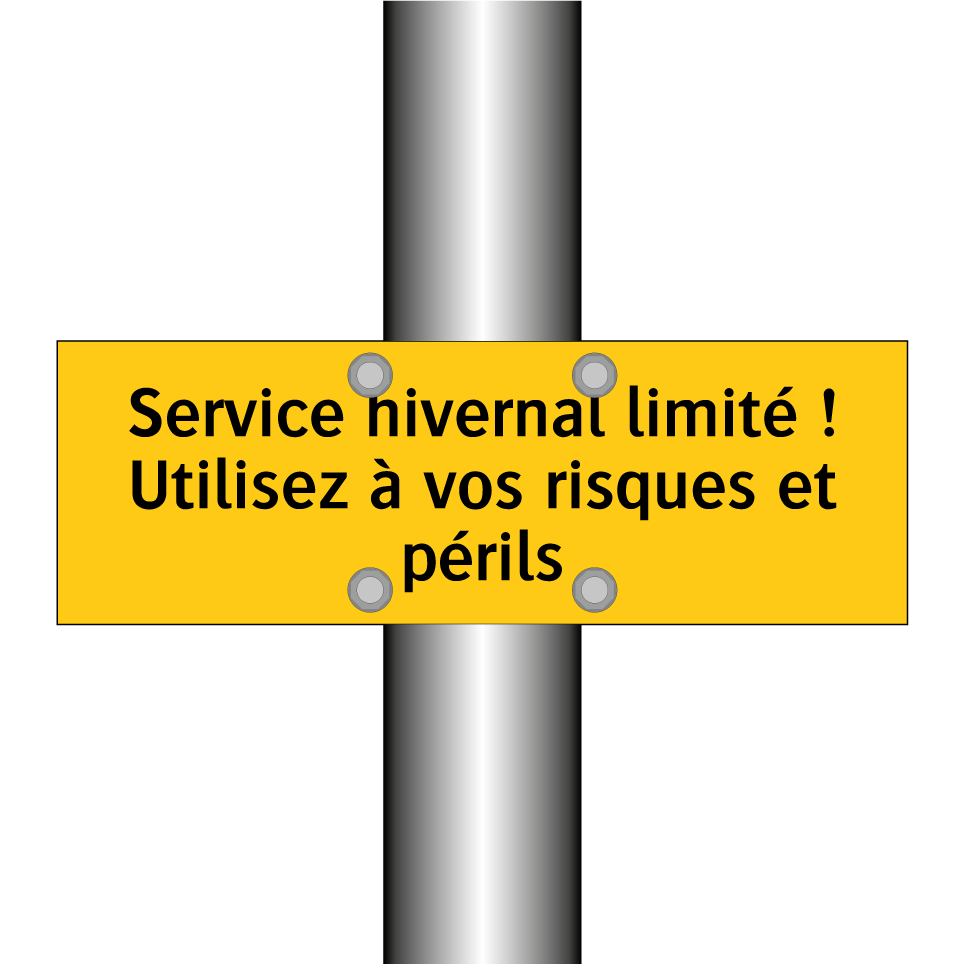 Service hivernal limité ! Utilisez à vos risques et périls