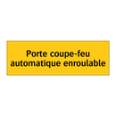 Porte coupe-feu automatique enroulable
