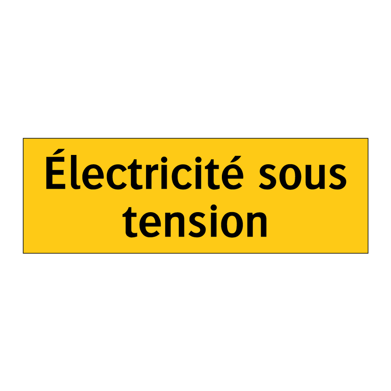 Électricité sous tension