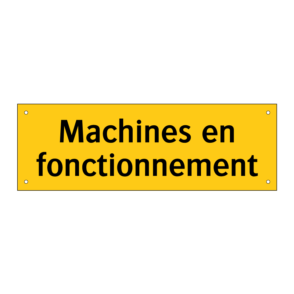 Machines en fonctionnement