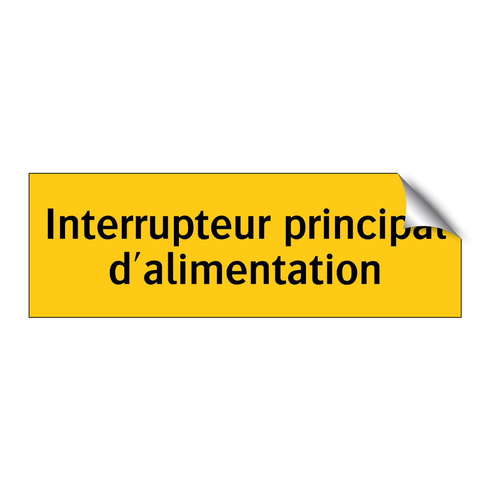 Interrupteur principal d'alimentation