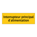 Interrupteur principal d'alimentation