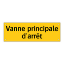 Vanne principale d'arrêt