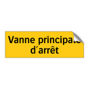 Vanne principale d'arrêt