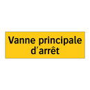 Vanne principale d'arrêt