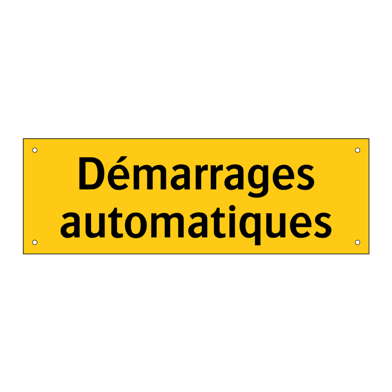 Démarrages automatiques