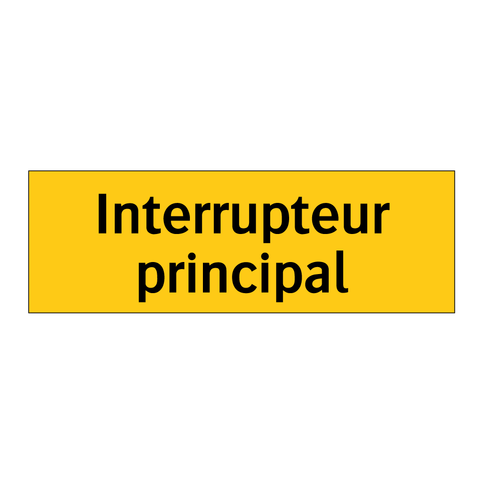 Interrupteur principal