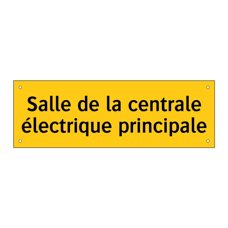 Salle de la centrale électrique principale