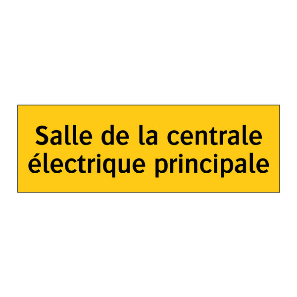 Salle de la centrale électrique principale