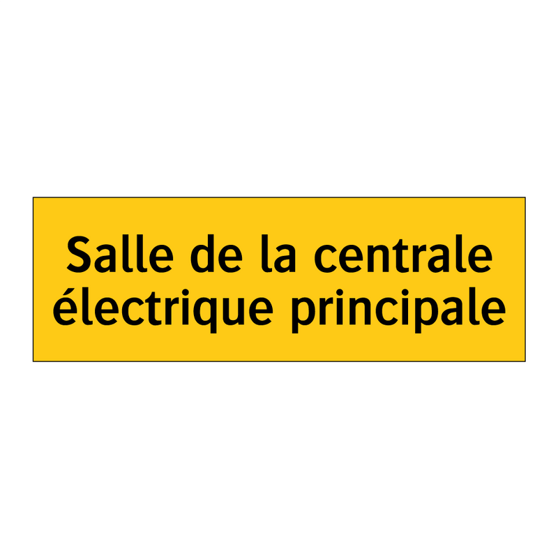 Salle de la centrale électrique principale
