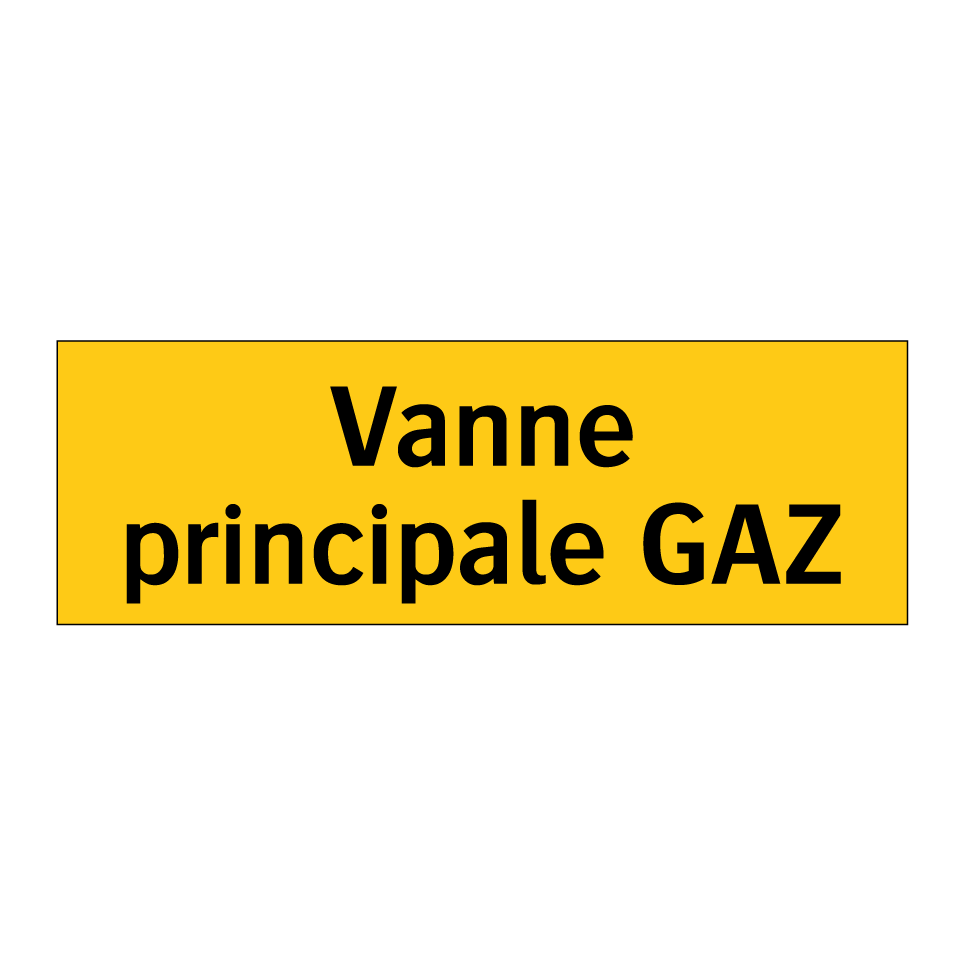Vanne principale GAZ