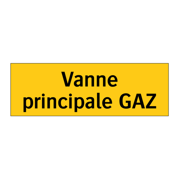 Vanne principale GAZ