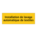 Installation de lavage automatique de textiles