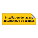 Installation de lavage automatique de textiles