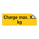Charge max. XX kg