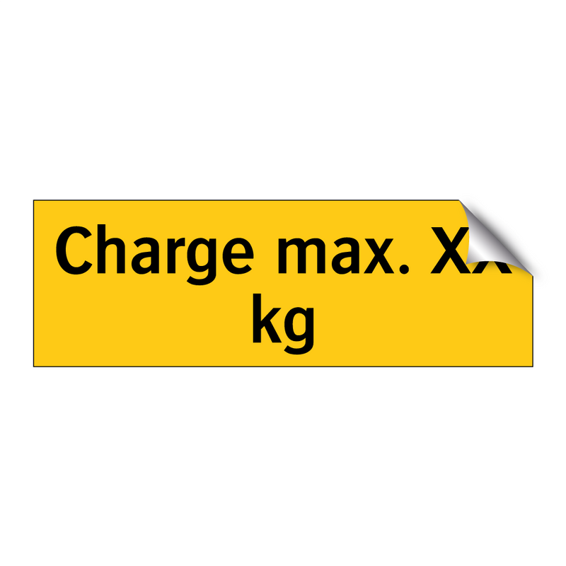 Charge max. XX kg