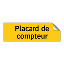 Placard de compteur