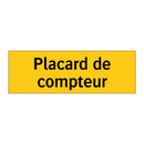 Placard de compteur