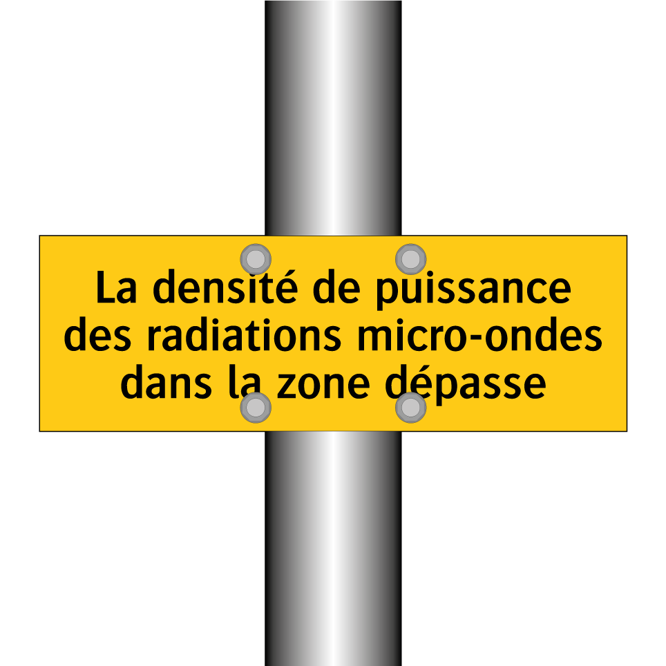 La densité de puissance des radiations micro-ondes dans la zone dépasse