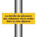 La densité de puissance des radiations micro-ondes dans la zone dépasse