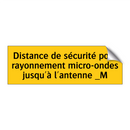 Distance de sécurité pour rayonnement micro-ondes jusqu'à l'antenne _M