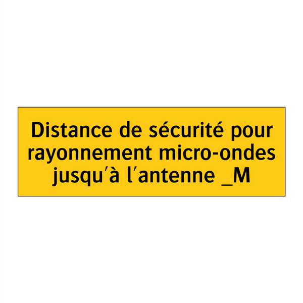 Distance de sécurité pour rayonnement micro-ondes jusqu'à l'antenne _M
