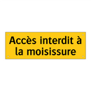 Accès interdit à la moisissure