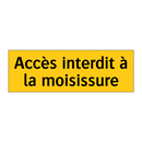 Accès interdit à la moisissure