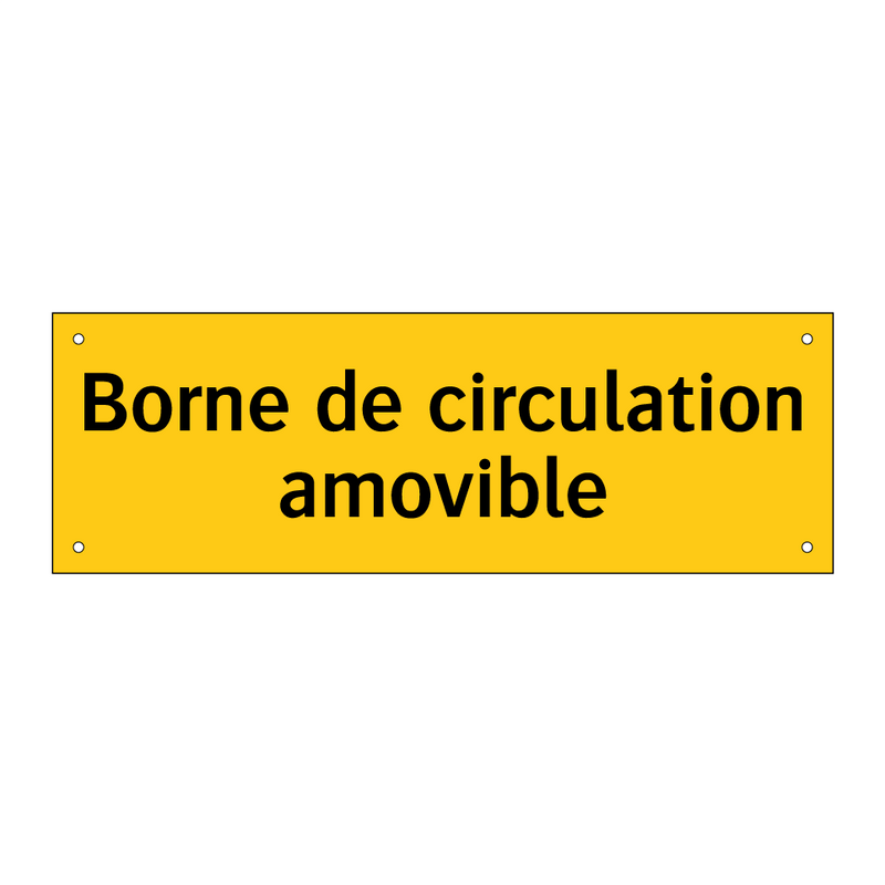 Borne de circulation amovible
