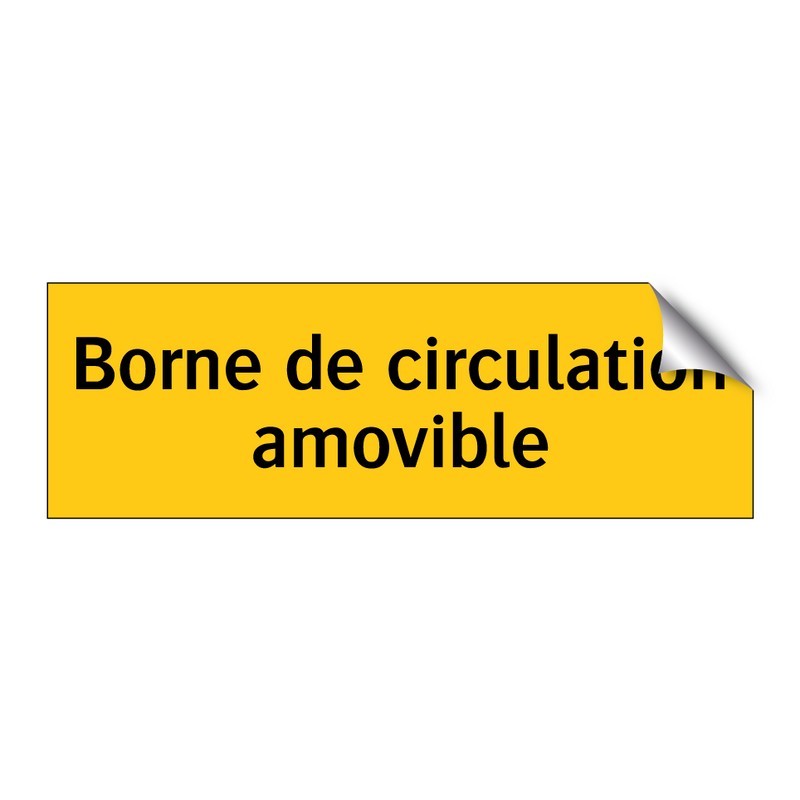 Borne de circulation amovible