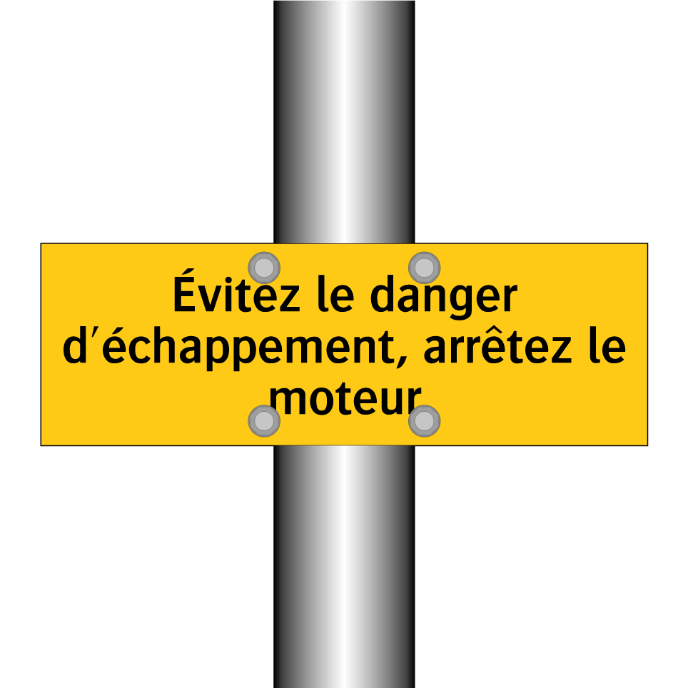 Évitez le danger d'échappement, arrêtez le moteur
