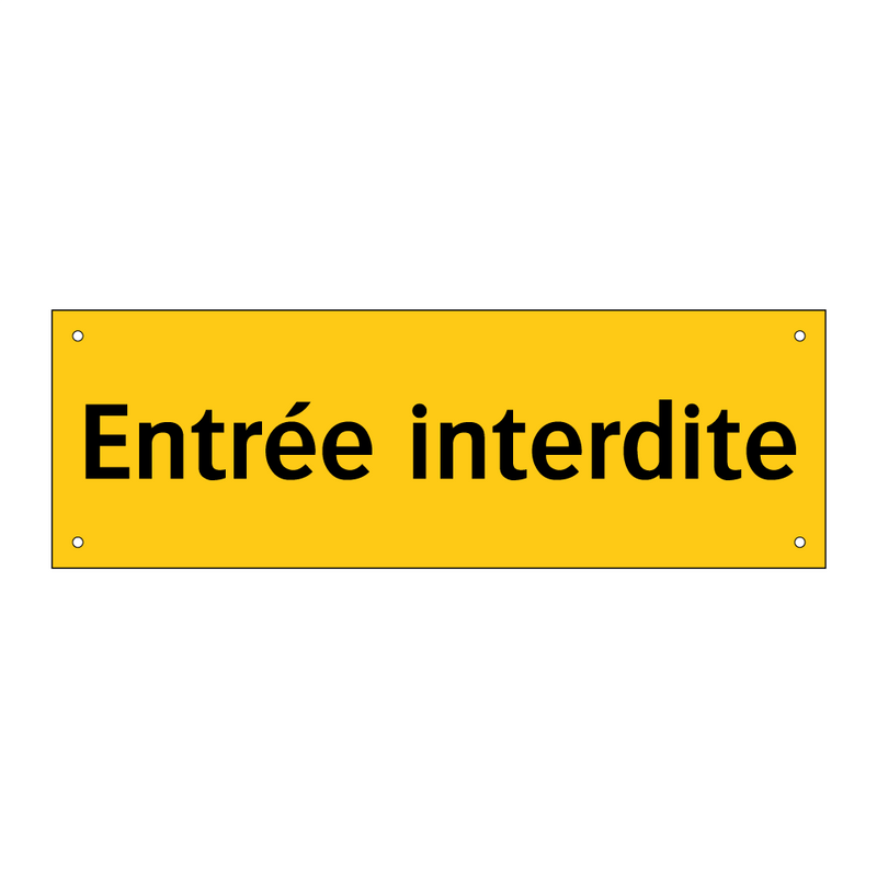 Entrée interdite
