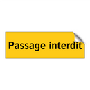 Passage interdit