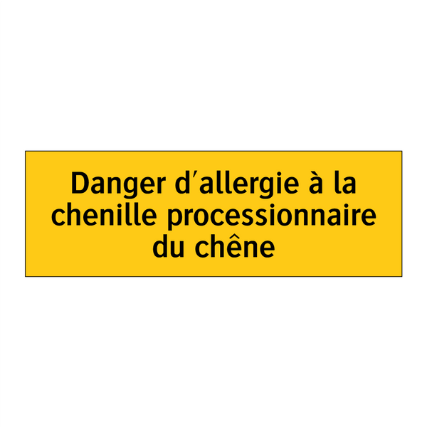 Danger d'allergie à la chenille processionnaire du chêne