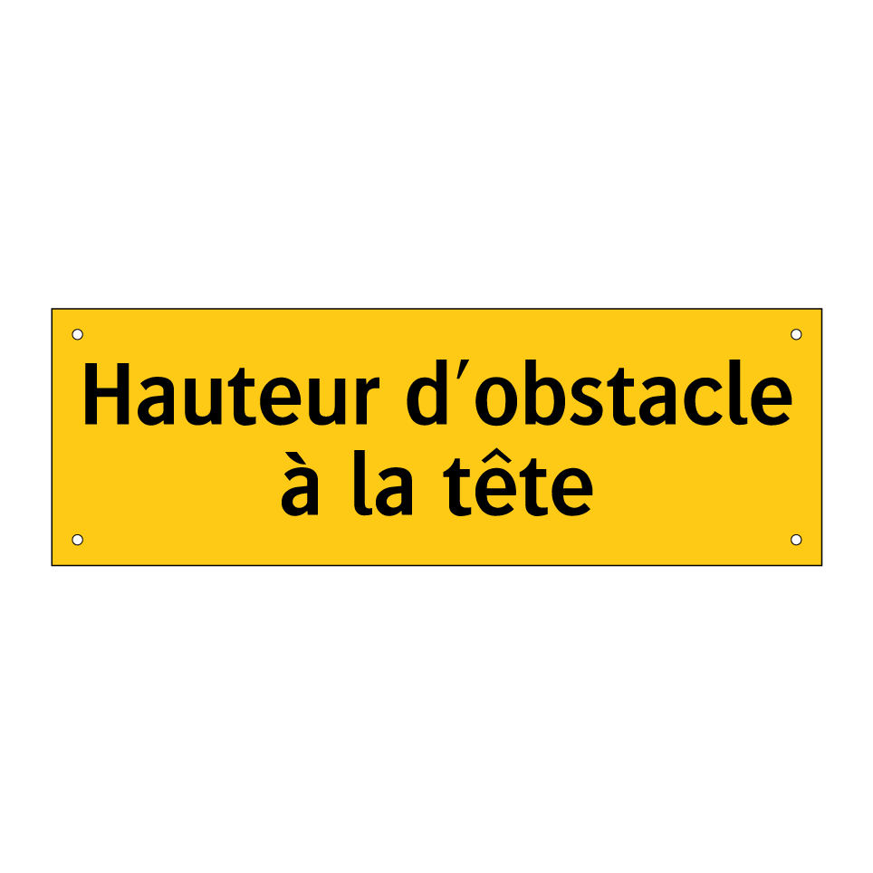 Hauteur d'obstacle à la tête