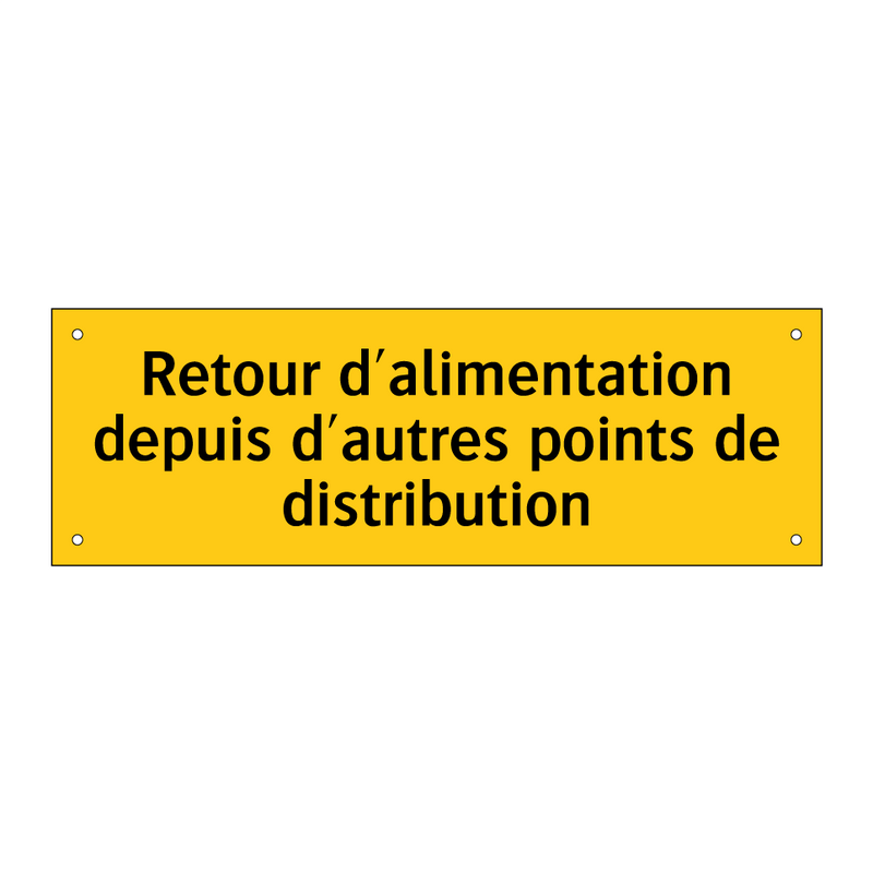 Retour d'alimentation depuis d'autres points de distribution
