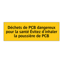 Déchets de PCB dangereux pour la santé Évitez d'inhaler la poussière de PCB