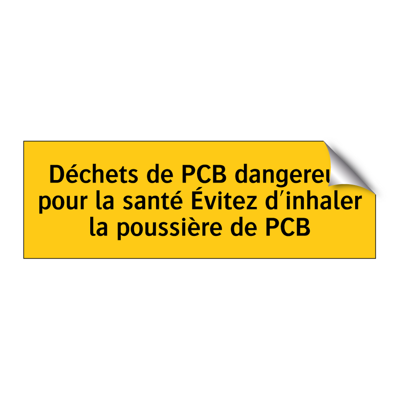 Déchets de PCB dangereux pour la santé Évitez d'inhaler la poussière de PCB