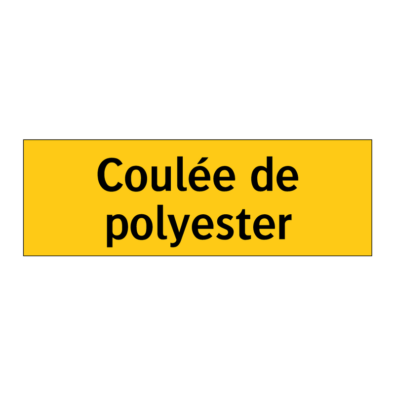 Coulée de polyester