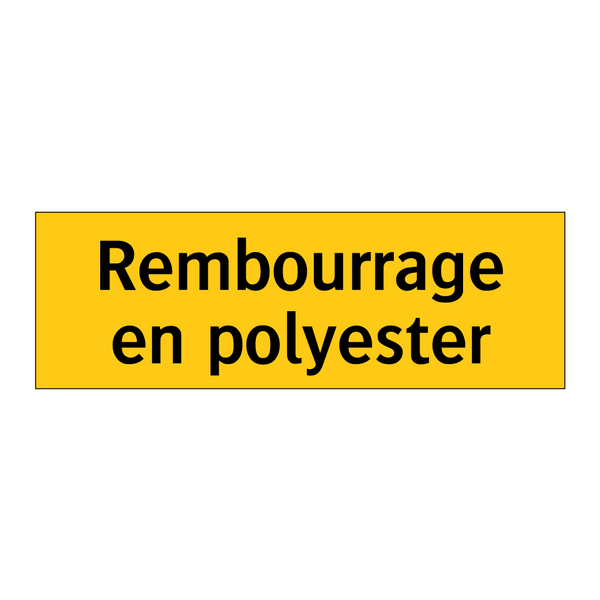 Rembourrage en polyester