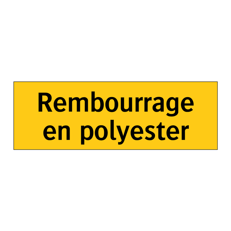 Rembourrage en polyester