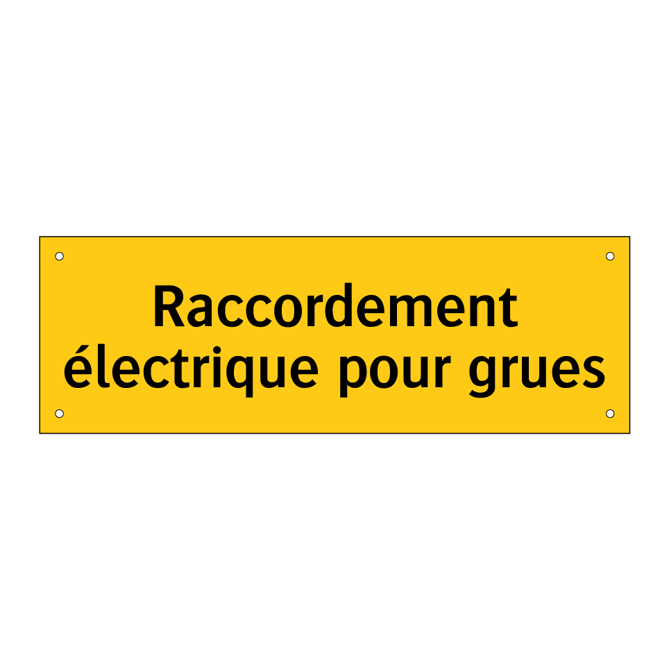 Raccordement électrique pour grues
