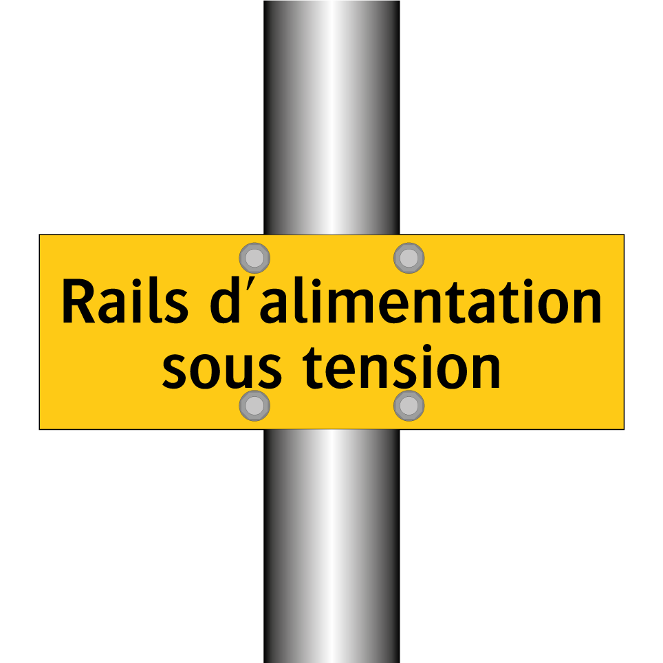 Rails d'alimentation sous tension
