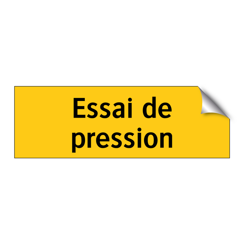 Essai de pression