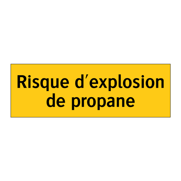 Risque d'explosion de propane