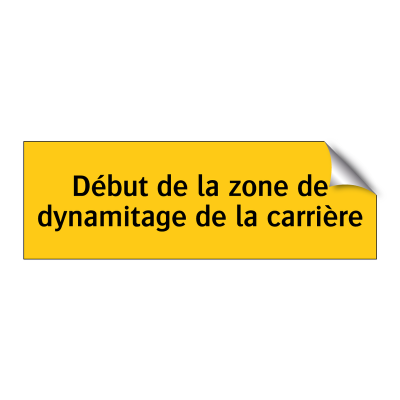 Début de la zone de dynamitage de la carrière